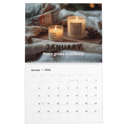 Modern Minimalist Nature 2026 Wall Calendar Kalender (Jan 2026)