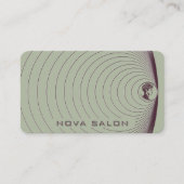 Modern Minimalist Nested Circular Fine Lines Visitekaartje (Voorkant)