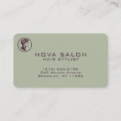 Modern Minimalist Nested Circular Fine Lines Visitekaartje (Achterkant)