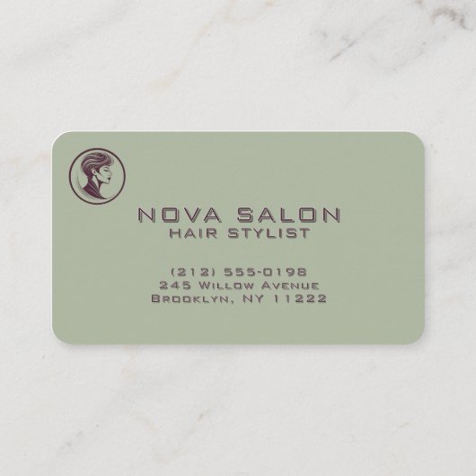 Modern Minimalist Nested Circular Fine Lines Visitekaartje (Achterkant)