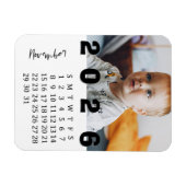 Modern Minimalist November 2026 Photo Calendar Magneet (Horizontaal)