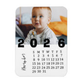 Modern Minimalist November 2026 Photo Calendar Magneet (Verticaal)