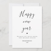 Modern & Minimalist NYE Invite Happy New Year Feestdagenkaart (Voorkant)