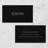 Modern Minimalist op zwart Visitekaartje (Voorkant / Achterkant)