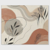 Modern Minimalist Organic Abstract Shapes Pattern Cadeaupapier (Vlak)