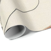 Modern Minimalist Organic Abstract Shapes Pattern Cadeaupapier (Rol Hoek)