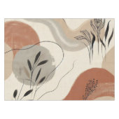 Modern Minimalist Organic Abstract Shapes Pattern Tafelkleed (Voorkant (Horizontaal))