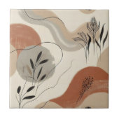 Modern Minimalist Organic Abstract Shapes Pattern Tegeltje (Voorkant)