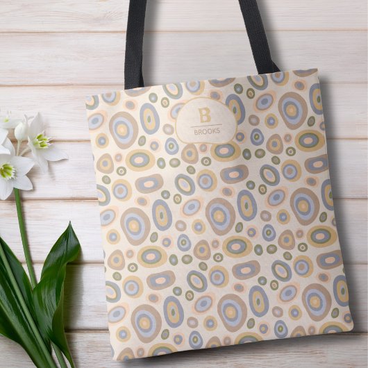 Modern Minimalist Organic Personalized Tote Bag