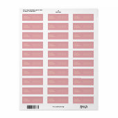 Modern Minimalist Pastel Pink & Pale Peach Address Etiket (Full Sheet)