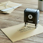 Modern Minimalist Personal Name & Address Zelfinktende Stempel