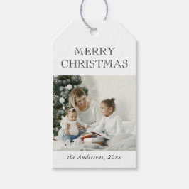 Modern Minimalist Personalized Christmas Holiday Cadeaulabel