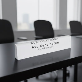 Modern Minimalist Personalized Desk Name Plate  Naambordje