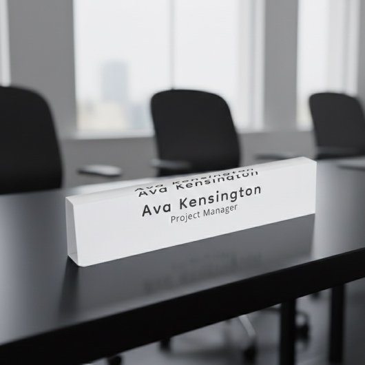 Modern Minimalist Personalized Desk Name Plate  Naambordje