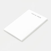 Modern Minimalist Personalized Name Stationery Post-it® Notes (Schuin)