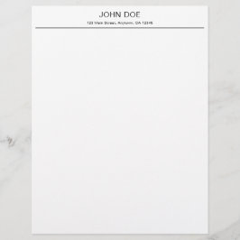 Modern Minimalist Personalized Office Letterhead Briefhoofd