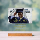 Modern Minimalist Photo and Script Acryl Bord (Neutraal)