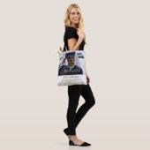 Modern Minimalist Photo and Script Tote Bag (Op model)