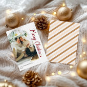 Modern Minimalist Photo Christmas Holiday Card Feestdagenkaart