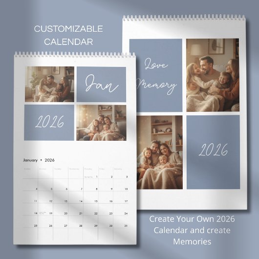 Modern Minimalist Photo Custom Design Kalender