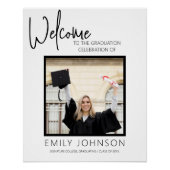 Modern Minimalist Photo Graduation Welcome Sign Perfect Poster (Voorkant)