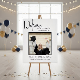 Modern Minimalist Photo Graduation Welcome Sign Perfect Poster