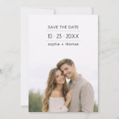 Modern Minimalist Photo Save the Date (Voorkant)