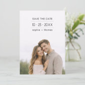 Modern Minimalist Photo Save the Date (Staand voorkant)