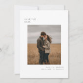 Modern Minimalist Photo Save the Date Card (Voorkant)