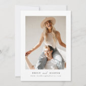 Modern Minimalist Photo Save The Date Card Kaart (Achterkant)