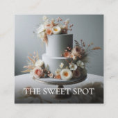 Modern Minimalist Photo & Socials Bakery Vierkante Visitekaartje (Achterkant)