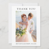 Modern Minimalist Photo Wedding  Bedankkaart (Voorkant)