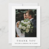 Modern Minimalist Photo Wedding Custom  Bedankkaart (Voorkant)