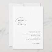 Modern Minimalist Photo Wedding Invitation Kaart (Voorkant)
