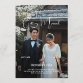 Modern minimalist photo wedding  kaart (Voorkant)