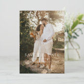 Modern Minimalist Photo Wedding Save the Date (Staand voorkant)