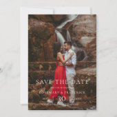 Modern Minimalist Photo Wedding Save the Date (Voorkant)