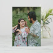 Modern Minimalist Photo Wedding Save the Date (Staand voorkant)