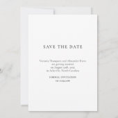 Modern Minimalist Photo Wedding Save the Date (Achterkant)