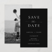 Modern Minimalist Photo Wedding Save the Date (Voorkant / Achterkant)