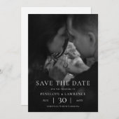 Modern Minimalist Photo Wedding Save the Date (Voorkant / Achterkant)