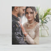Modern Minimalist Photo Wedding Save the Date (Staand voorkant)