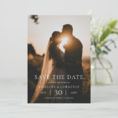 Modern Minimalist Photo Wedding Save the Date (Staand voorkant)