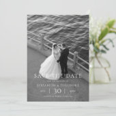 Modern Minimalist Photo Wedding Save the Date (Staand voorkant)