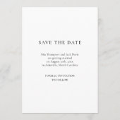 Modern Minimalist Photo Wedding Save the Date (Achterkant)