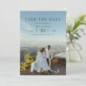 Modern Minimalist Photo Wedding Save the Date (Staand voorkant)