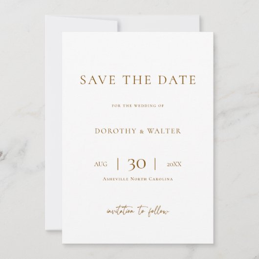 Modern Minimalist Photo Wedding Save the Date (Voorkant)