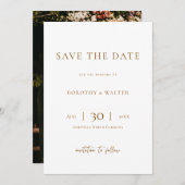 Modern Minimalist Photo Wedding Save the Date (Voorkant / Achterkant)
