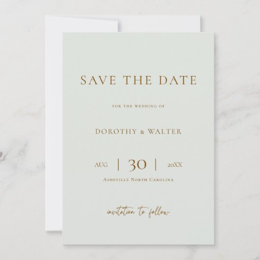 Modern Minimalist Photo Wedding Save the Date (Voorkant)