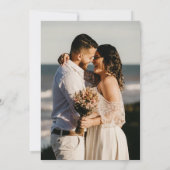 Modern Minimalist Photo Wedding Save the Date (Achterkant)